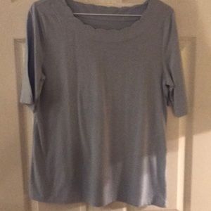 The Talbots light blue short sleeve top